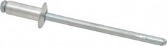 RivetKing - Size 43 Dome Head Aluminum Open End Blind Rivet - Steel Mandrel, 0.126" to 0.187" Grip, 1/4" Head Diam, 0.129" to 0.133" Hole Diam, 0.337" Length Under Head, 1/8" Body Diam - Makers Industrial Supply