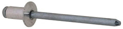 RivetKing - Size 52 Dome Head Aluminum Open End Blind Rivet - Steel Mandrel, 0.02" to 1/8" Grip, 0.312" Head Diam, 0.16" to 0.164" Hole Diam, 0.3" Length Under Head, 5/32" Body Diam - Makers Industrial Supply