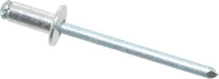 RivetKing - Size 53 Dome Head Aluminum Open End Blind Rivet - Steel Mandrel, 0.126" to 0.187" Grip, 0.312" Head Diam, 0.16" to 0.164" Hole Diam, 0.362" Length Under Head, 5/32" Body Diam - Makers Industrial Supply