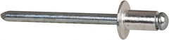 RivetKing - Size 62 Dome Head Aluminum Open End Blind Rivet - Steel Mandrel, 0.02" to 1/8" Grip, 3/8" Head Diam, 0.192" to 0.196" Hole Diam, 0.325" Length Under Head, 3/16" Body Diam - Makers Industrial Supply