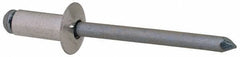 RivetKing - Size 64 Dome Head Aluminum Open End Blind Rivet - Steel Mandrel, 0.188" to 1/4" Grip, 3/8" Head Diam, 0.192" to 0.196" Hole Diam, 0.45" Length Under Head, 3/16" Body Diam - Makers Industrial Supply