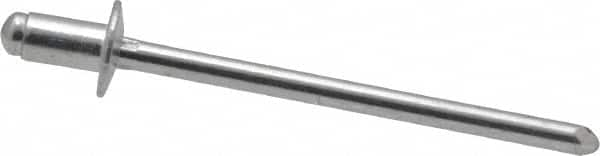 RivetKing - Size 41 Dome Head Aluminum Open End Blind Rivet - Aluminum Mandrel, 0.02" to 0.062" Grip, 1/4" Head Diam, 0.129" to 0.133" Hole Diam, 0.212" Length Under Head, 1/8" Body Diam - Makers Industrial Supply