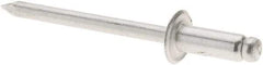 RivetKing - Size 54 Dome Head Aluminum Open End Blind Rivet - Aluminum Mandrel, 0.188" to 1/4" Grip, 0.312" Head Diam, 0.16" to 0.164" Hole Diam, 0.425" Length Under Head, 5/32" Body Diam - Makers Industrial Supply