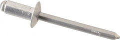 RivetKing - Size 64 Dome Head Aluminum Open End Blind Rivet - Aluminum Mandrel, 0.188" to 1/4" Grip, 3/8" Head Diam, 0.192" to 0.198" Hole Diam, 0.45" Length Under Head, 3/16" Body Diam - Makers Industrial Supply