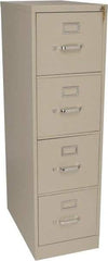 Hon - 15" Wide x 52" High x 25" Deep, 4 Drawer Vertical File with Lock - Steel, Putty - Makers Industrial Supply