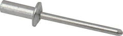 RivetKing - Size 53 Dome Head Aluminum Closed End Sealing Blind Rivet - Aluminum Mandrel, 0.188" to 1/4" Grip, 3/8" Head Diam, 0.192" to 0.196" Hole Diam, 0.531" Length Under Head, 3/16" Body Diam - Makers Industrial Supply