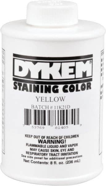 Dykem - 8 Ounce Yellow Staining Color - Brush in Cap Container - Makers Industrial Supply