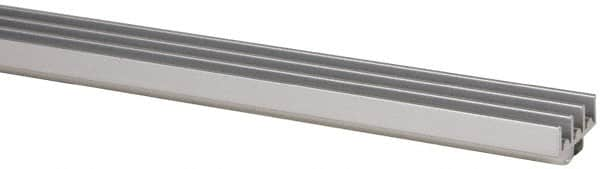 80/20 Inc. - 1 Panel, 0 to 48" Wide Door, Clear Anodized Aluminum Door Slide Track - 0.275" Door Thickness - Makers Industrial Supply