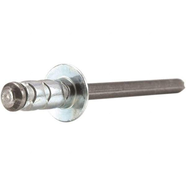 STANLEY Engineered Fastening - Size 6 Dome Head Aluminum Multi Grip Blind Rivet - Steel Mandrel, 0.251" to 1/2" Grip, 3/16" Head Diam, 0.192" to 0.205" Hole Diam, 0.116" Body Diam - Makers Industrial Supply