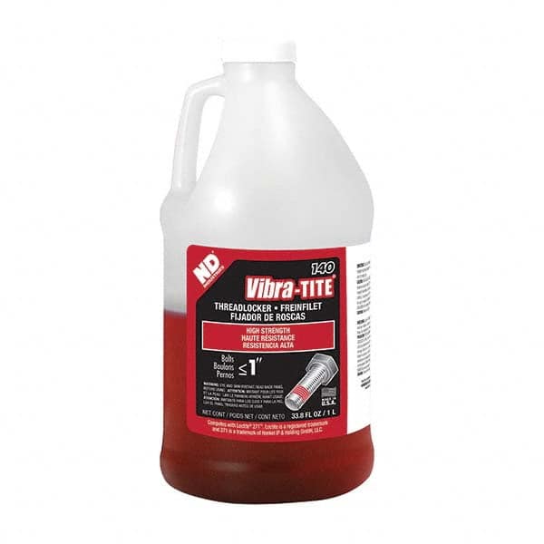 Vibra-Tite - 1 L Jug, Red, High Strength Threadlocker - Makers Industrial Supply