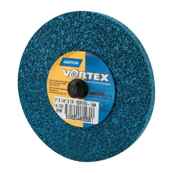 Norton - 3" Medium Grade Aluminum Oxide Deburring Disc - Quick Change Connection - Makers Industrial Supply