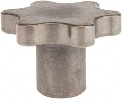 Made in USA - 3" Head Diam, 6 Point Scalloped Knob - 3/4" Hole, Steel - Makers Industrial Supply