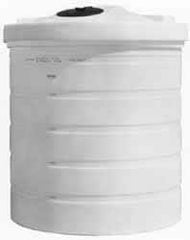 Made in USA - 100 Gallon Tapered Cylinder Linear Polyethylene Double Wall Tank - 39" High x 35" Diam - Makers Industrial Supply