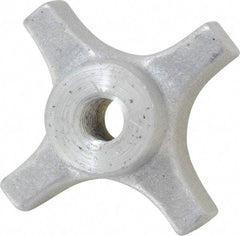 Made in USA - 2" Head Diam, 4 Point Lobed Knob - 3/8-16 Hole, Aluminum - Makers Industrial Supply