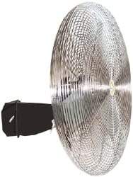 Airmaster - 30" Blade, 7,794 Max CFM, Single Phase Oscillating Wall Mounting Fan - 3.2 Amps, 115 Volts, 3 Speed - Makers Industrial Supply