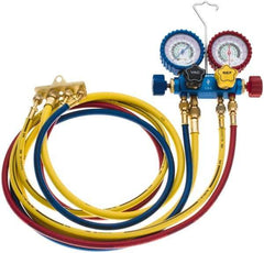Imperial - 4 Valve Manifold Gauge - With 4 x 5' Hose - Makers Industrial Supply