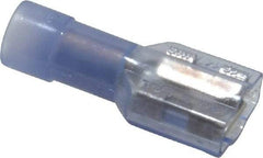 Made in USA - 16 to 14 AWG, Nylon, Fully Insulated, Female Wire Disconnect - 1/4 Inch Wide Tab, Clear - Makers Industrial Supply