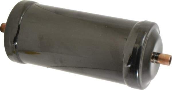 Parker - 3/8" Connection, 3" Diam, 8.86" Long, Refrigeration Liquid Line Filter Dryer - 7-3/4" Cutout Length, 361 Drops Water Capacity - Makers Industrial Supply