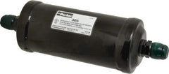 Parker - 5/8" Connection, 3" Diam, 9.24" Long, Refrigeration Liquid Line Filter Dryer - 9-15/16" Cutout Length, 361 Drops Water Capacity - Makers Industrial Supply