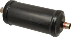 Parker - 5/8" Connection, 3" Diam, 9.24" Long, Refrigeration Liquid Line Filter Dryer - 7-3/4" Cutout Length, 361 Drops Water Capacity - Makers Industrial Supply