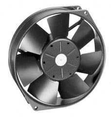 EBM Papst - 12 Volts, DC, 212 CFM, Round Tube Axial Fan - 1 Amp Rating, 5.91" High x 5.91" Wide x 1-1/2" Deep - Makers Industrial Supply