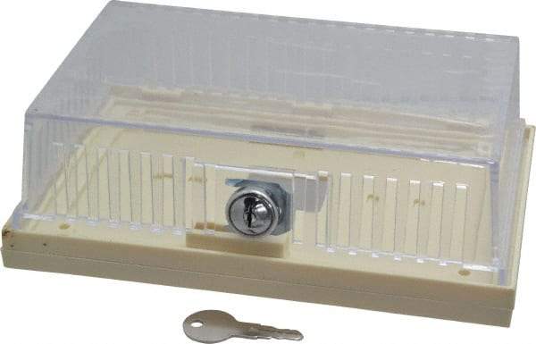 Value Collection - Plastic, Dual Base Thermostat Guard - 7-5/8" Inside Width x 2-1/8" Inside Depth x 4-1/4" Inside Height - Makers Industrial Supply