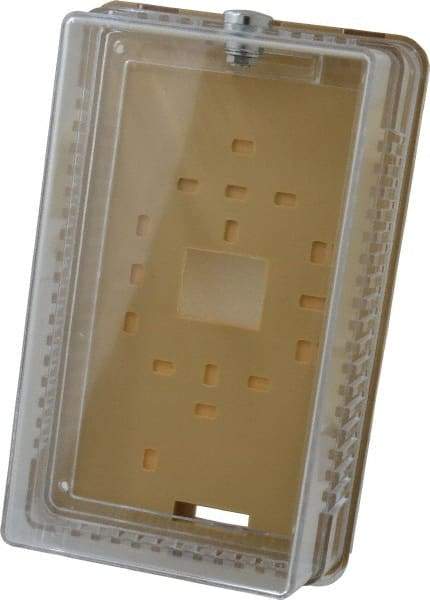 Value Collection - Plastic, Dual Base Thermostat Guard - 5-3/8" Inside Width x 3-1/4" Inside Depth x 8-1/4" Inside Height - Makers Industrial Supply