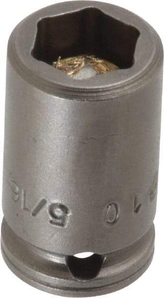 Apex - 1/4" Drive 5/16" Magnetic Impact Socket - 6 Points, 7/8" OAL - Makers Industrial Supply