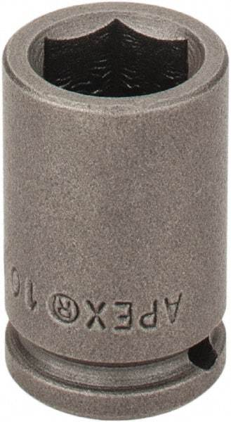 Apex - 1/4" Drive 10mm Standard Impact Socket - 6 Points, 7/8" OAL - Makers Industrial Supply