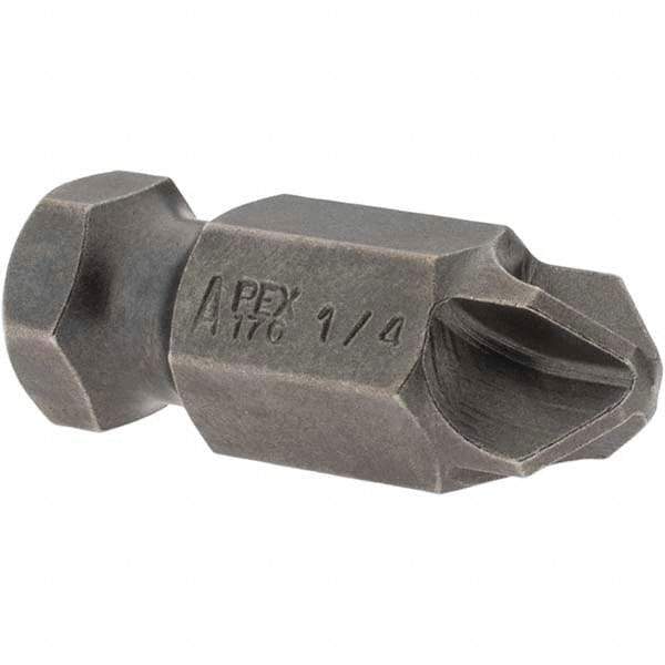 Apex - 1/4 Torq-Set Bit - 7/16" Hex Drive, 1-1/4" OAL - Makers Industrial Supply