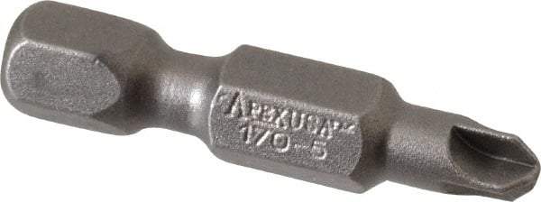 Apex - #5 Torq-Set Bit - 1/4" Hex Drive, 1-1/4" OAL - Makers Industrial Supply