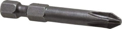 Apex - PZ.2 Posidriv Screwdriver Bit - 1/4" Hex Drive, 1-15/16" OAL - Makers Industrial Supply