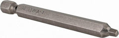 Apex - #1" Square Size Square Recess Bit - 1/4" Hex Drive, 2-3/4" OAL - Makers Industrial Supply