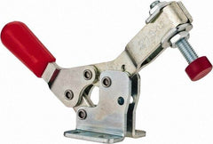 De-Sta-Co - 150 Lb Holding Capacity, Horizontal Handle, Manual Hold Down Toggle Clamp - 60° Handle Movement, 90° Bar Opening, U-Bar, Flanged Base, Electro-Plated Zinc, Carbon Steel - Makers Industrial Supply