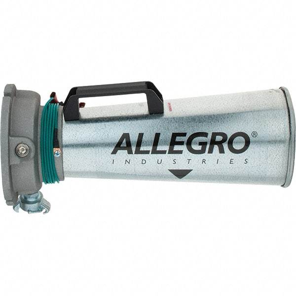 Allegro - 16-3/4 Inch Long, Galvanized Steel Venturi Style Pneumatic Blowers - 1/2 Inch NPT, 7.31 Inch Base Diameter, 6 Inch Face Diameter - Makers Industrial Supply