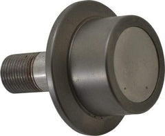 Osborn International - 1-3/4" Roller Diam x 1-3/16" Width, 3/4" Stud Diam x 1-3/4" Length, Flanged Concentric Stud Load Runner - Steel, 7/8" Thread Length, 3/4-16 Thread, 2-15/16" OAL, 1,100 Lb Dynamic Cap - Makers Industrial Supply