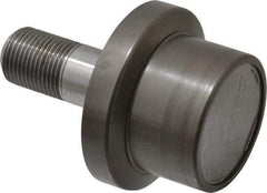 Osborn International - 2" Roller Diam x 1-11/16" Width, 7/8" Stud Diam x 2" Length, Flanged Concentric Stud Load Runner - Steel, 1-1/8" Thread Length, 7/8-14 Thread, 3-11/16" OAL, 1,620 Lb Dynamic Cap - Makers Industrial Supply