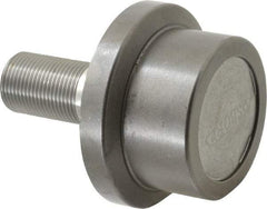 Osborn International - 2-1/2" Roller Diam x 1-11/16" Width, 1" Stud Diam x 2-1/4" Length, Flanged Concentric Stud Load Runner - Steel, 1-1/2" Thread Length, 1-14 Thread, 3-15/16" OAL, 2,270 Lb Dynamic Cap - Makers Industrial Supply