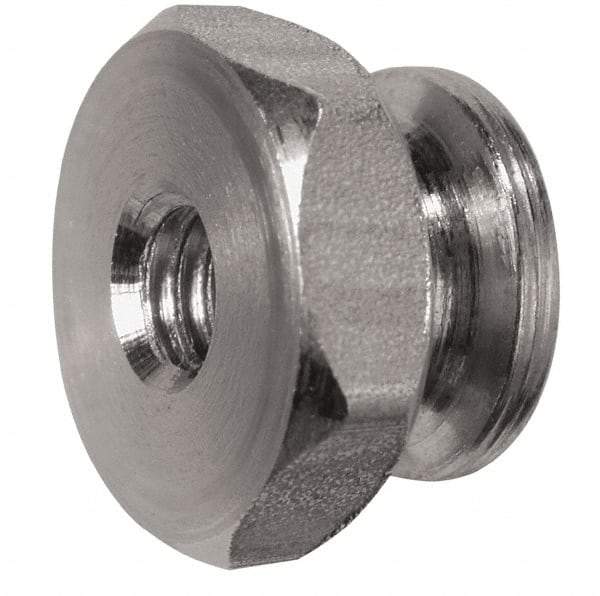 Electro Hardware - #10-24 UNC Thread, Uncoated, Grade 303 Stainless Steel Hex Thumb Nut - 11/32" Overall Height, 1/2" Head Diam - Makers Industrial Supply