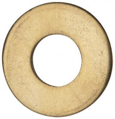 Value Collection - 1/2" Screw, Brass Standard Flat Washer - 0.562" ID x 1-1/4" OD, 0.091" Thick, Plain Finish - Makers Industrial Supply