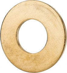 Value Collection - 5/8" Screw, Brass Standard Flat Washer - 0.687" ID x 1-1/2" OD, 0.102" Thick, Plain Finish - Makers Industrial Supply