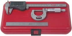 SPI - 3 Piece, Machinist Caliper and Micrometer Tool Kit - 0.0001 Inch Graduation - Makers Industrial Supply