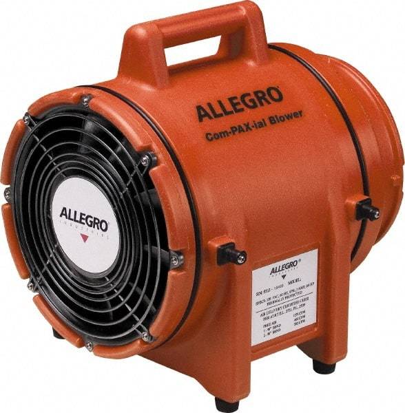 Allegro - 8" Inlet, Electric AC Axial Blower - 0.33 hp, 831 CFM, 115 Max Voltage Rating - Makers Industrial Supply