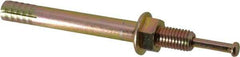 Wej-It - 5/8" Diam, 5/8" Drill, 6" OAL, 1-3/4" Min Embedment Hammer Drive Concrete Anchor - 1018 Iron (Pin)/Steel (Body), Zinc Yellow Dichromate Finish, Hex Nut Head, Hex Drive - Makers Industrial Supply