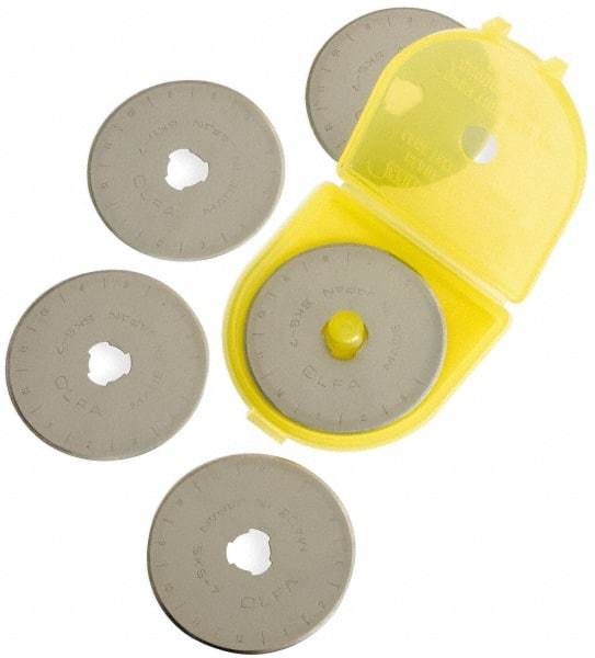 Olfa - 5 Piece Tool Steel Rotary Blade - 45mm OAL - Makers Industrial Supply