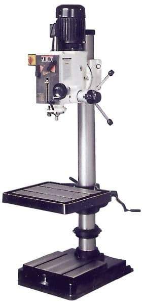 Jet - 20" Swing, Geared Head Drill Press - 12 Speed, 2 hp, Three Phase - Makers Industrial Supply