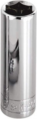 SK - 15/16", 3/8" Drive, Deep Hand Socket - 12 Points, Steel, Chrome Finish - Makers Industrial Supply