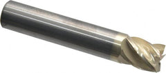 Accupro - 5/8", 3/4" LOC, 5/8" Shank Diam, 3-1/2" OAL, 5 Flute, Solid Carbide Square End Mill - Single End, ZrN Finish, Spiral Flute, 37° Helix, Centercutting, Right Hand Cut, Right Hand Flute - Makers Industrial Supply