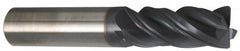 Accupro - 1/2", 4 Flute, Single End, Solid Carbide, 0.02" Corner Radius End Mill - 4" OAL, Right Hand Flute, 2" LOC, Right Hand Cut - Makers Industrial Supply