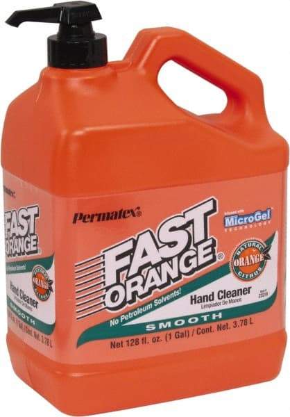 Permatex - 1 Gal Pump Bottle Liquid Hand Cleaner - Orange (Color), Citrus Scent - Makers Industrial Supply